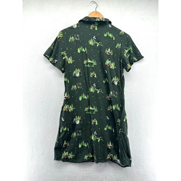 Her Universe Star Wars Endor Shirt Dress Size S Green Button Front Short Sleeve - Picture 9 of 14